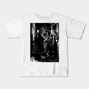 Van Eyck | Arnolfini Portrait | Line art Kids T-Shirt